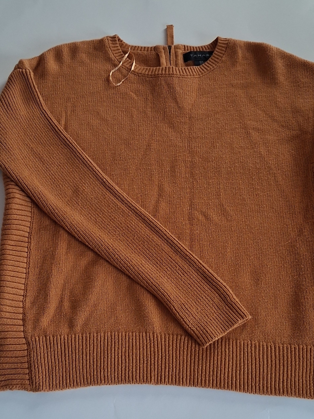 Womens Tahari Crewneck Sweater in Rust